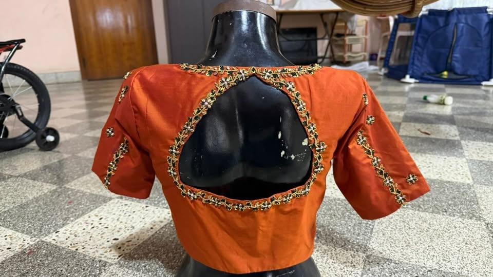 Intricate Aari Work Detailing - Dreamt Beauty's Institute & Boutique